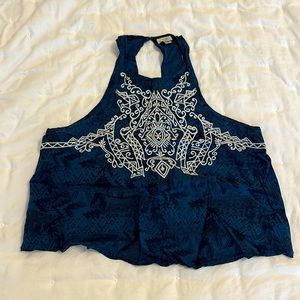 Ecoté embroidered crop top in size XS